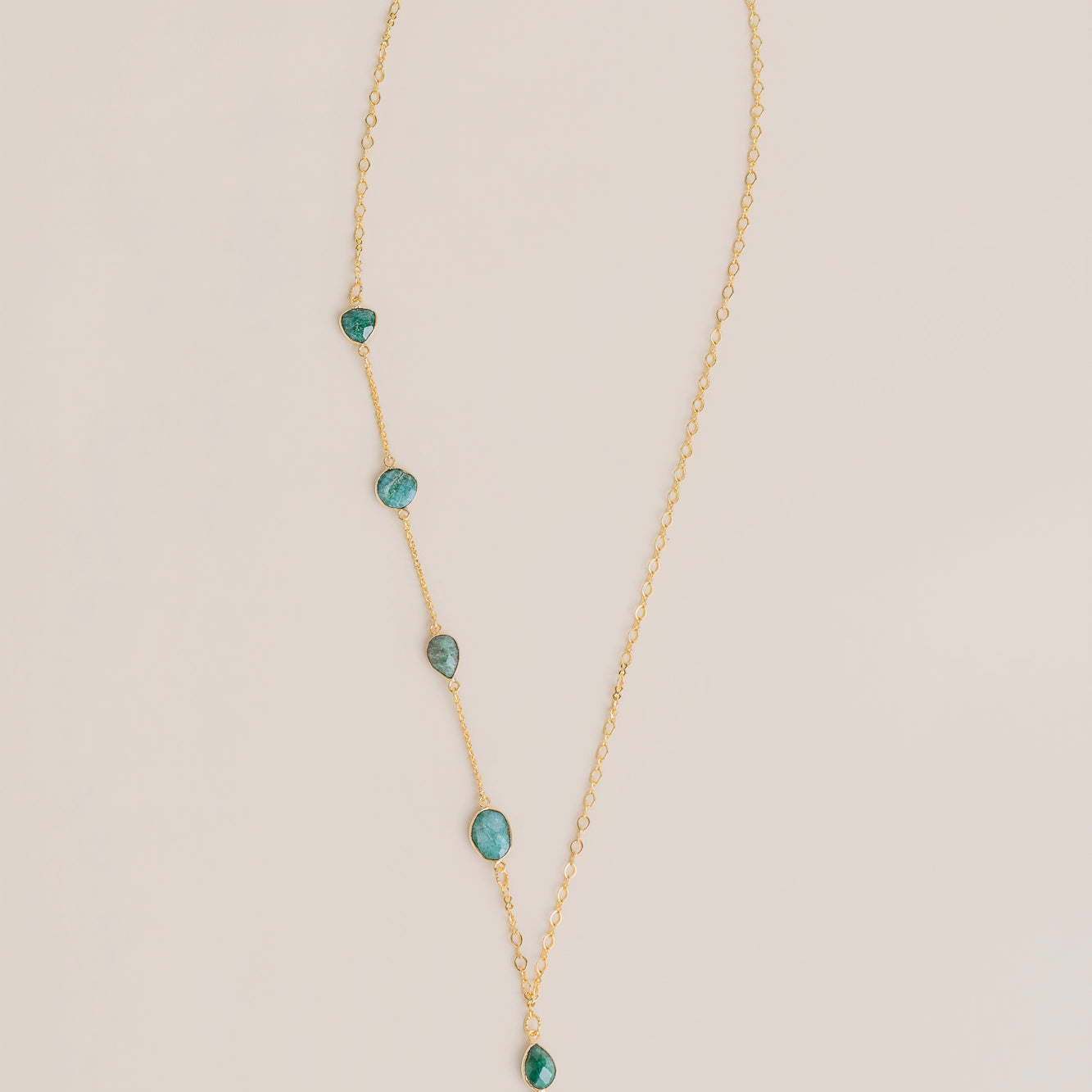 Raw Emerald Necklace