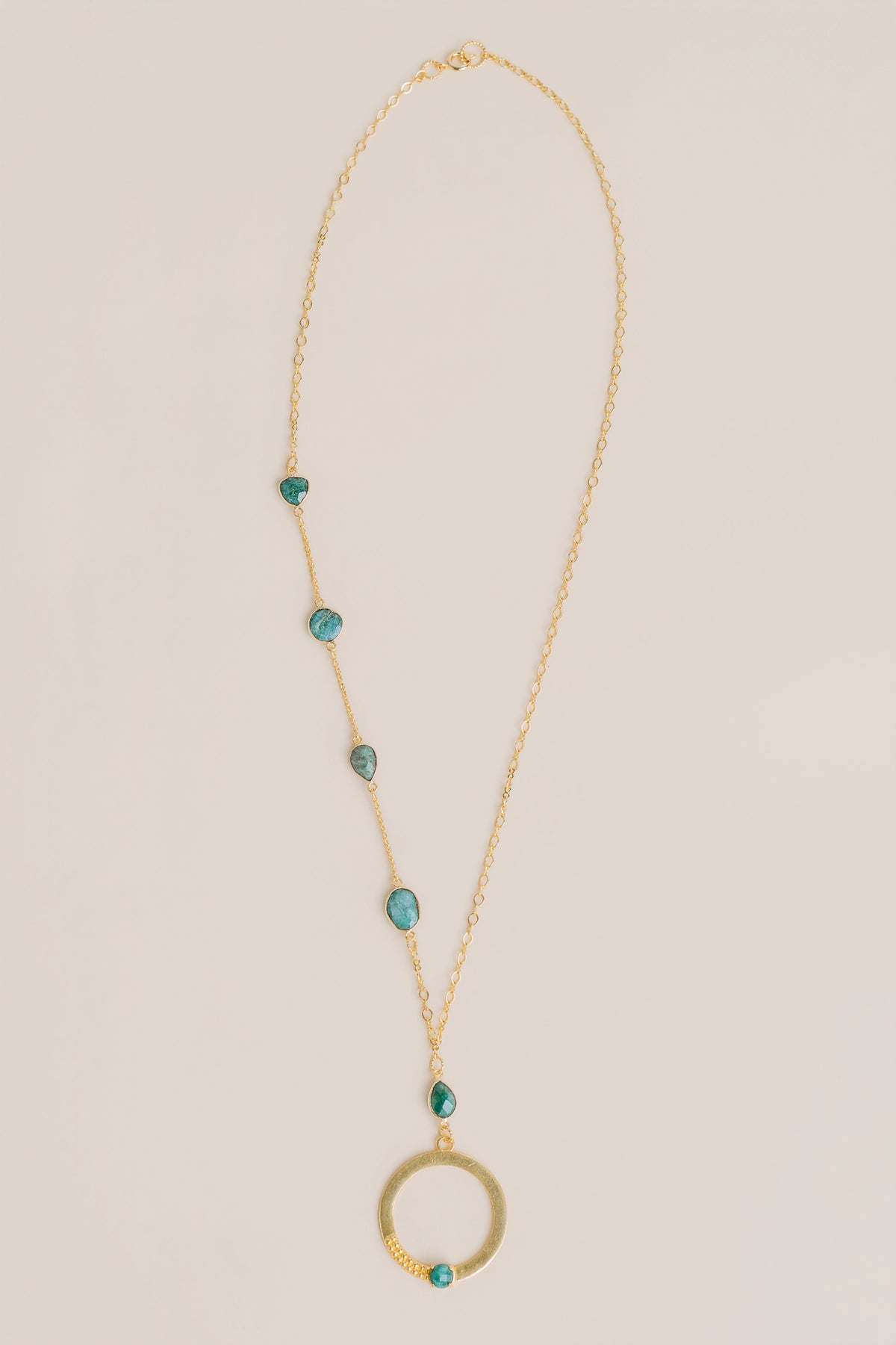 Raw Emerald Necklace
