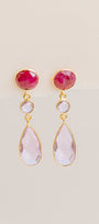 Ruby Rose Quartz Earrings