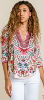 Matte Jersey V Neck Top