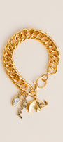 Adored Elephant Charm Chain Bracelet