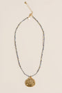 Lisa Marie Jewelry Running Horse Pendant, Lapis, Gold Beads