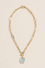 Lisa Marie Jewelry Aquamarine, Demi Chain Short Necklace