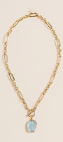 Lisa Marie Jewelry Aquamarine, Demi Chain Short Necklace