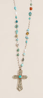 Lisa Marie Jewelry Turquoise, Abalone, MOP, Citrine Long Necklace