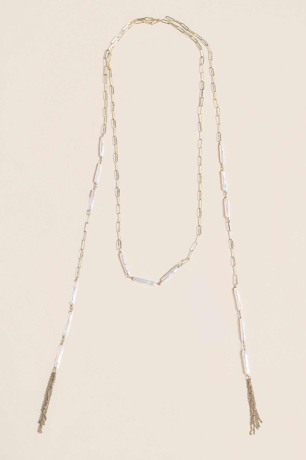 Lisa Marie Jewelry Keshi Pearls, Chain Dangling Long Necklace