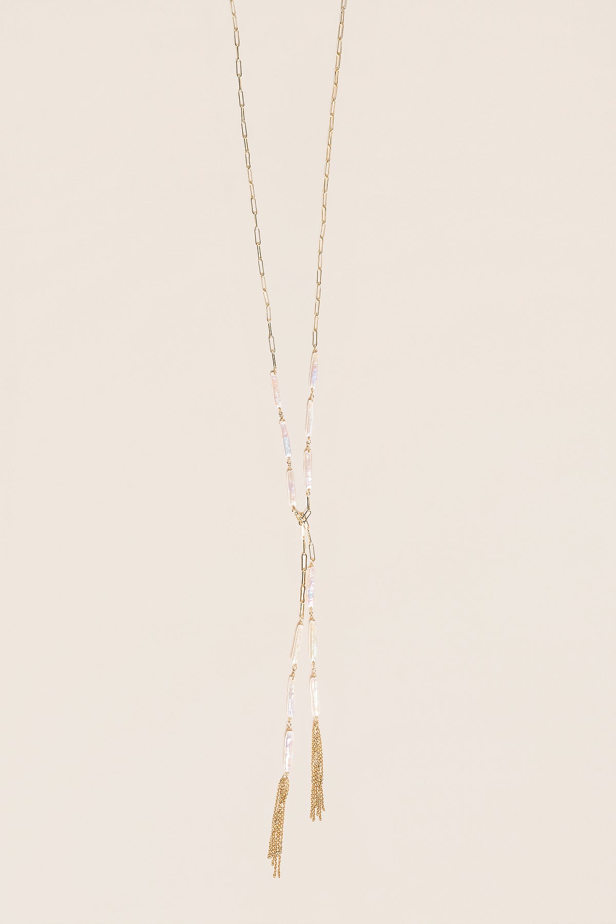 Lisa Marie Jewelry Keshi Pearls, Chain Dangling Long Necklace