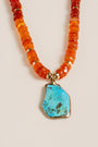 Lisa Marie Jewelry Turquoise, Carnelian Short Necklace