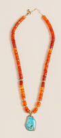 Lisa Marie Jewelry Turquoise, Carnelian Short Necklace