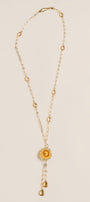 Sherwood Bridge Diamonds Bezel Chain Tassel Necklace
