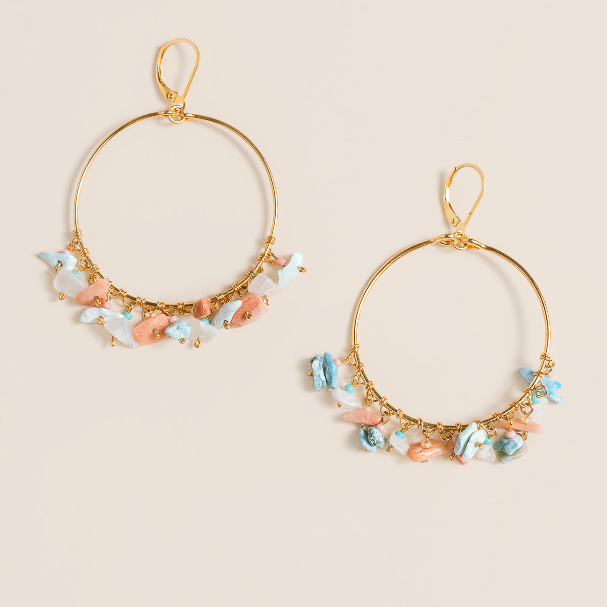Lisa Marie Jewelry Multi Stone Hoops