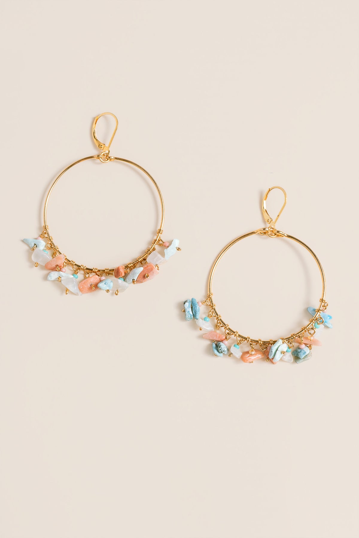 Lisa Marie Jewelry Multi Stone Hoops