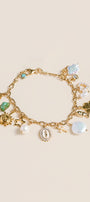 Lisa Marie Jewelry Charms, Pearls, Turquoise Bracelet