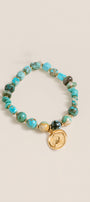 Lisa Marie Jewelry Stretchy Turquoise Horse Charm Bracelet