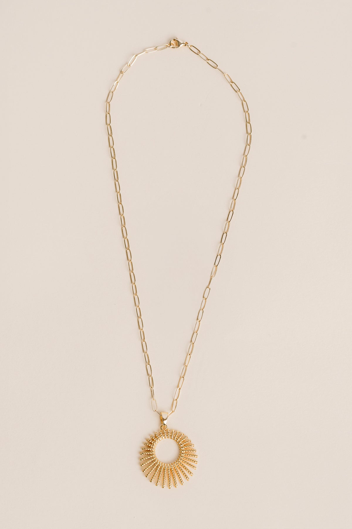 Paperclip Sunburst Necklace