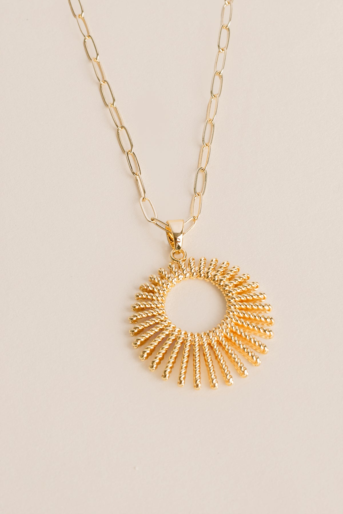 Paperclip Sunburst Necklace