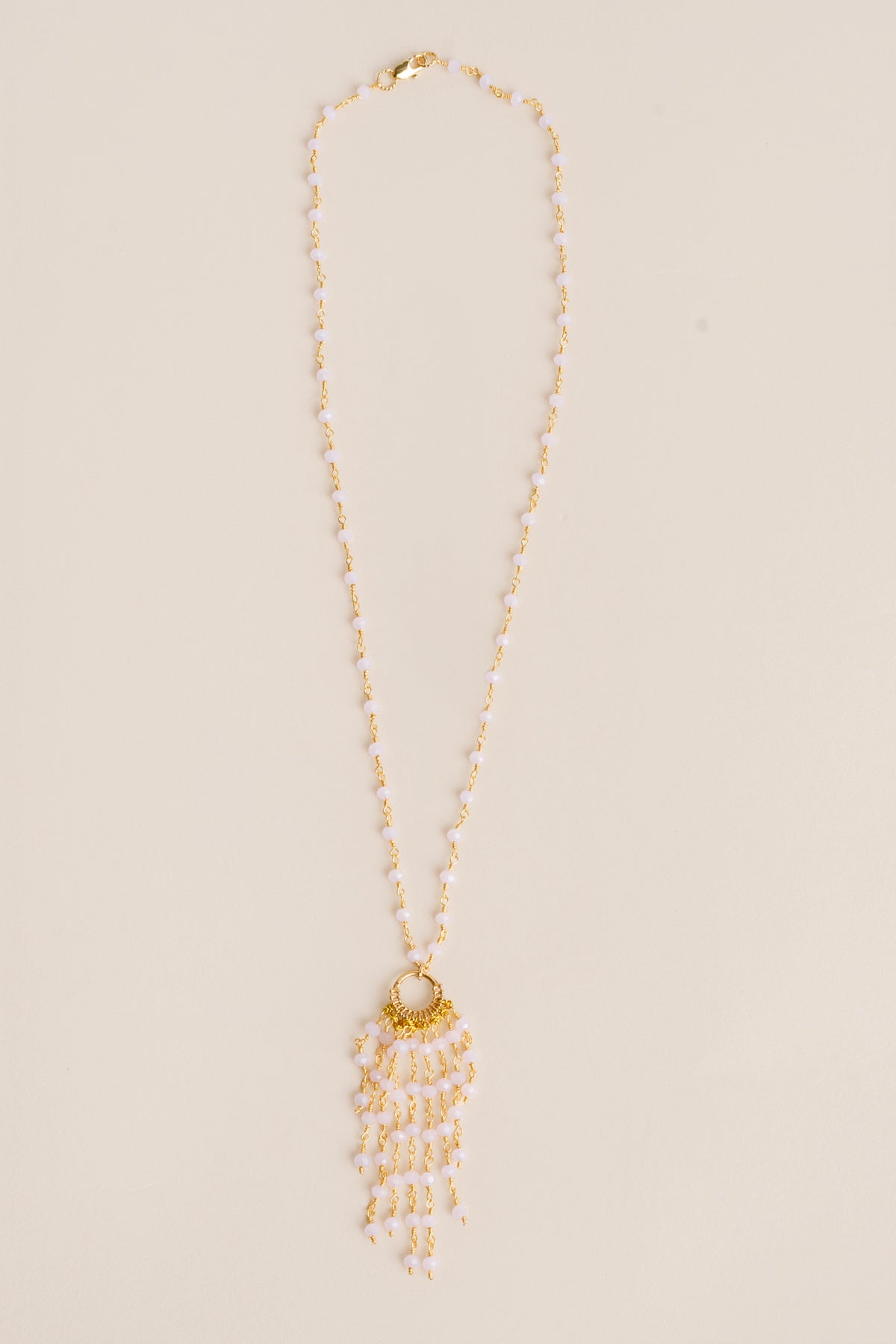 Rose Quartz Dangle Necklace