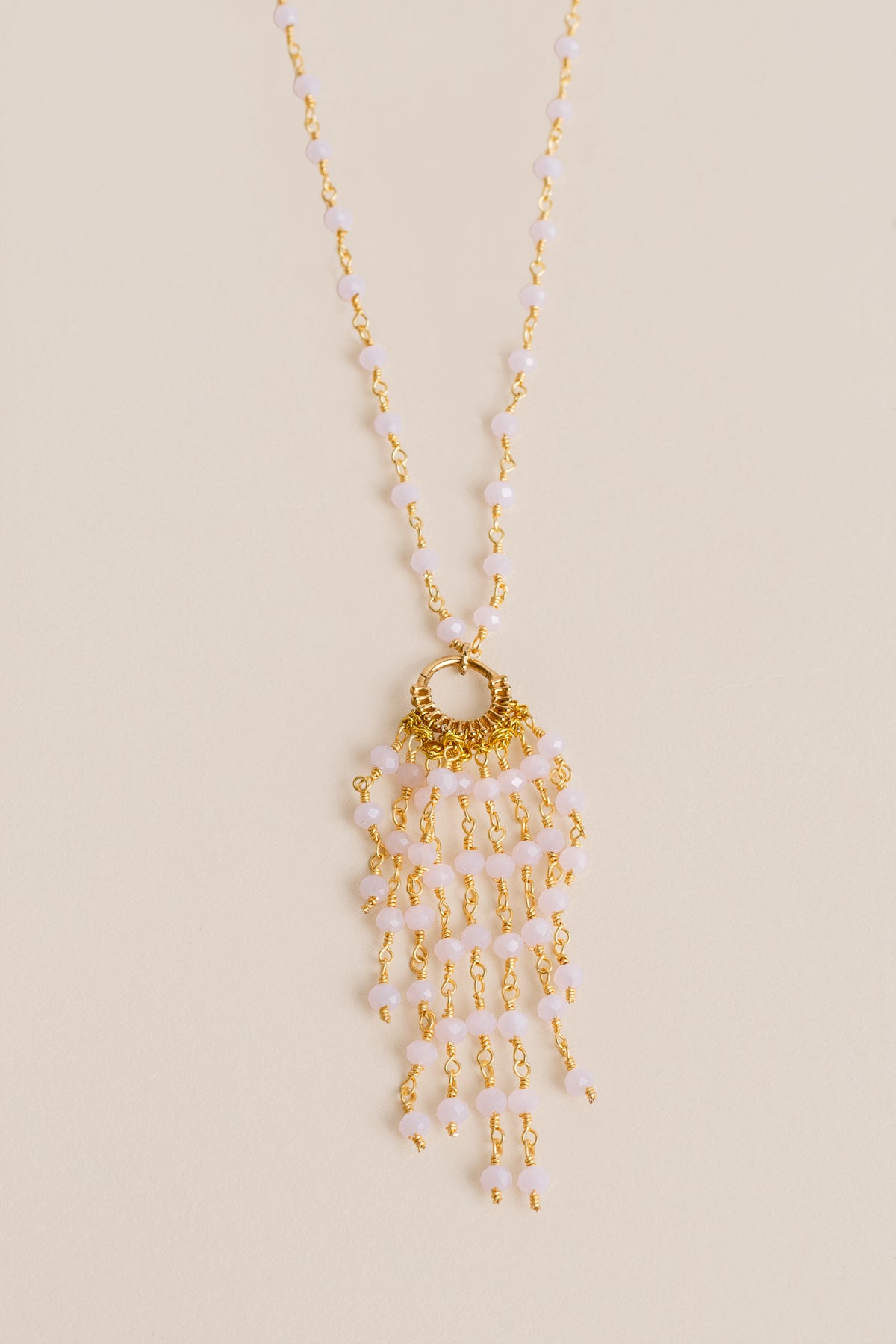 Rose Quartz Dangle Necklace