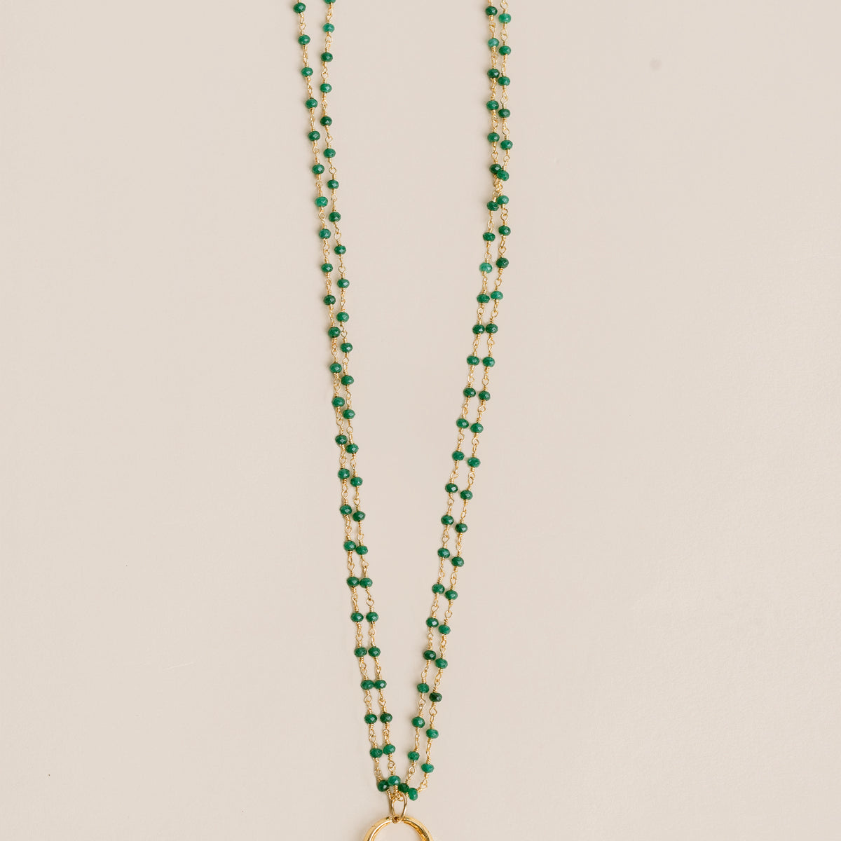 Emerald Charm Necklace