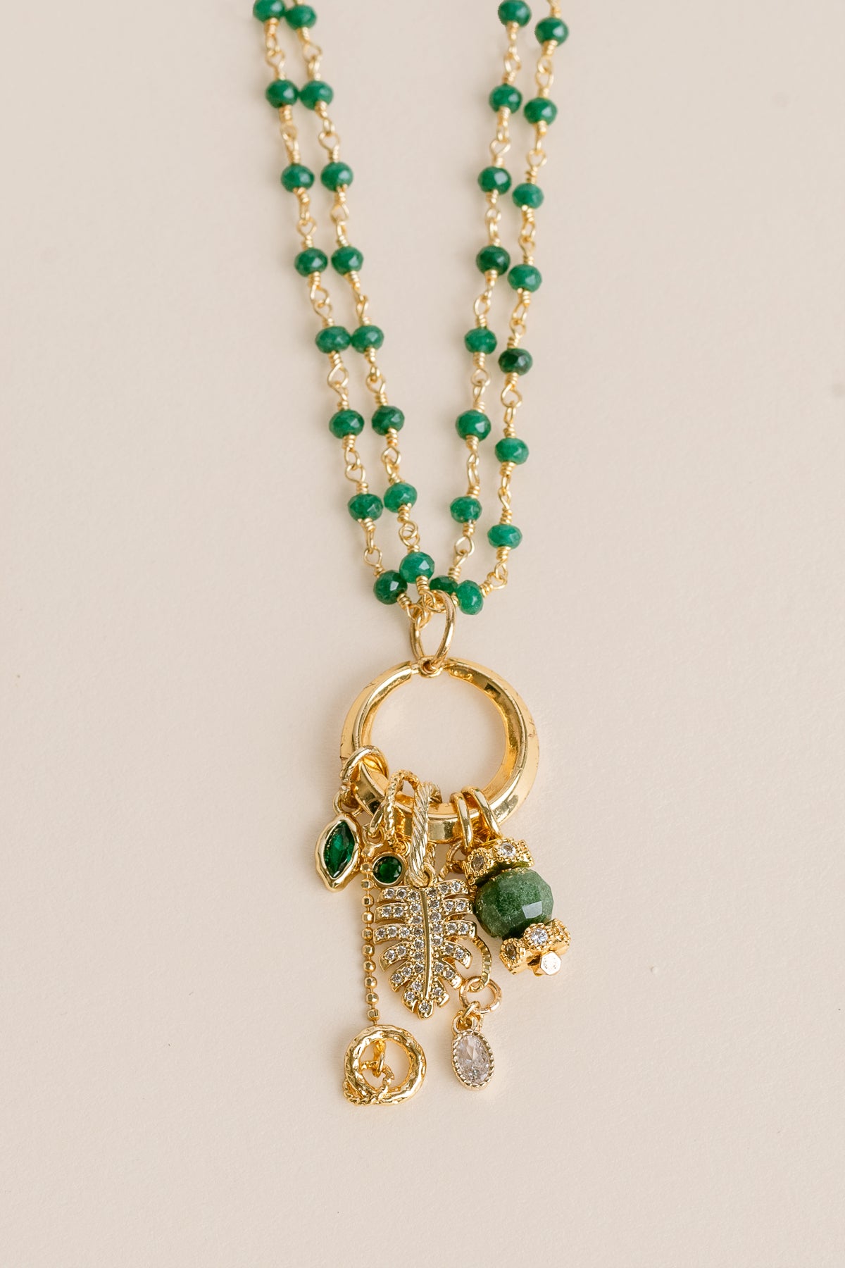 Emerald Charm Necklace