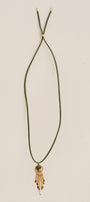 Leather Green Necklace