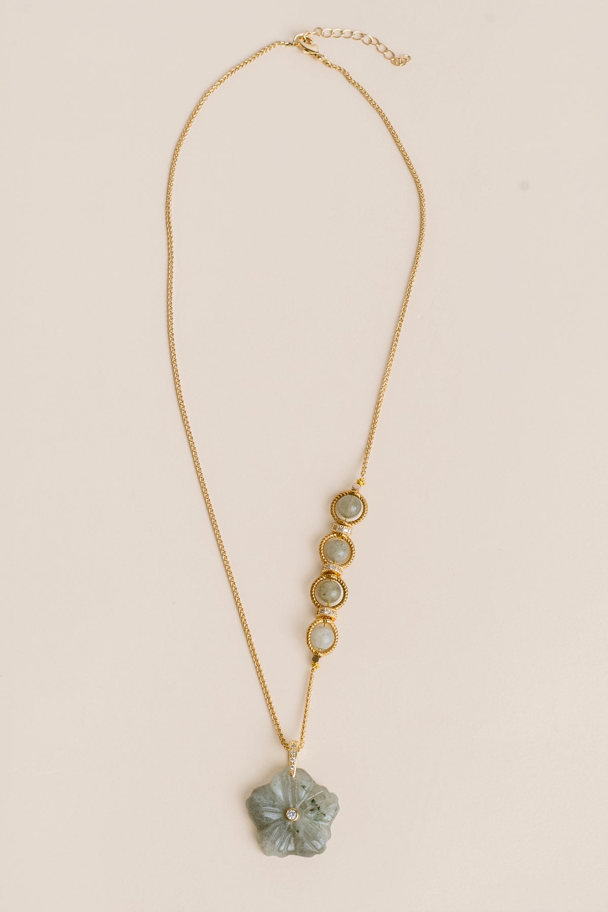 Labradorite Flower Necklace