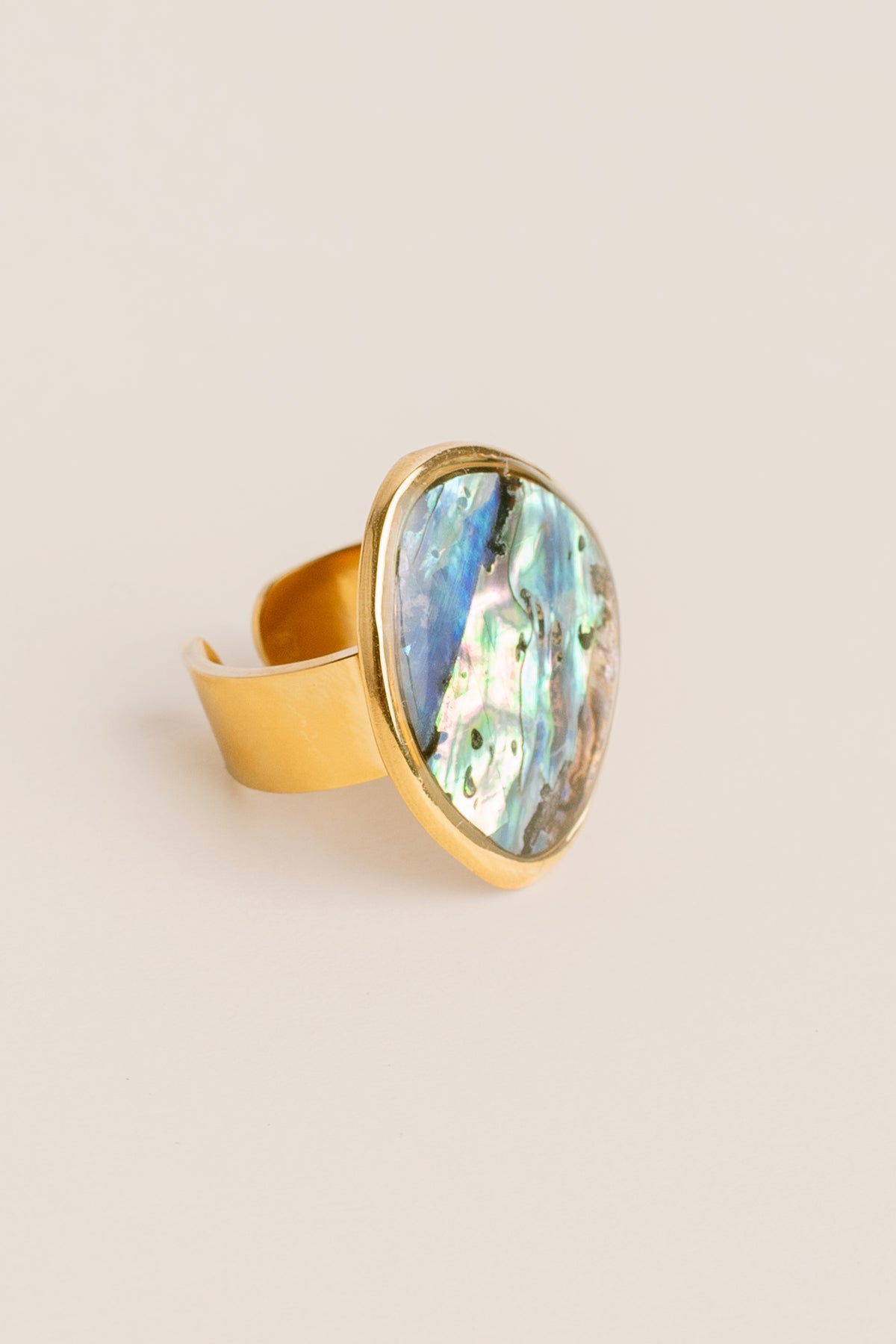 Abalone Adjustable Ring