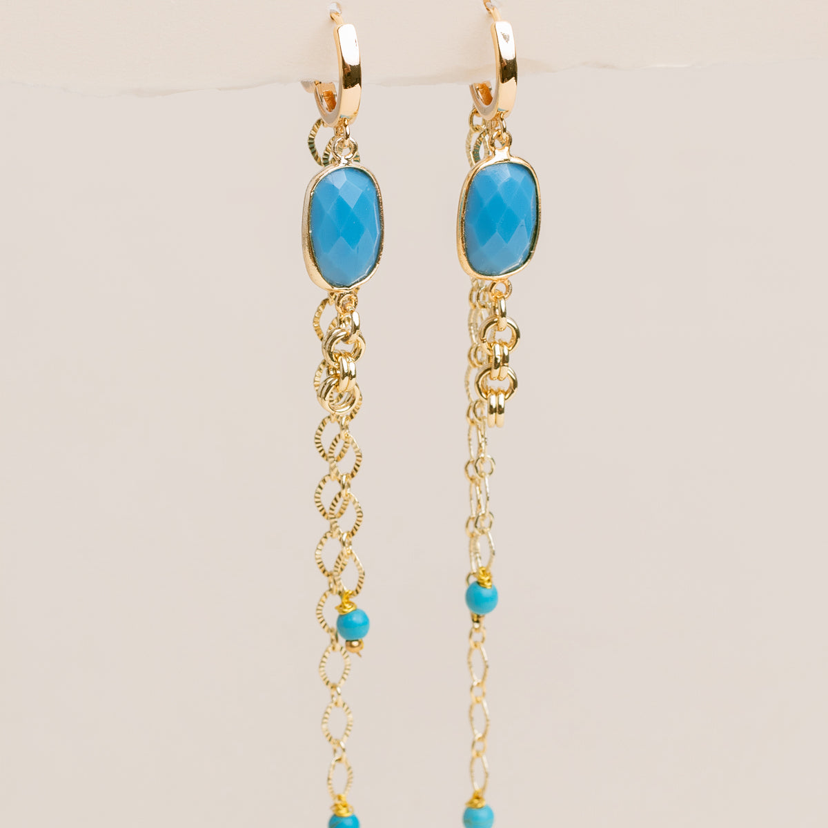 Turquoise Chain Earrings