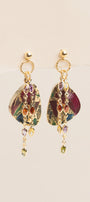 Multicolor Jade Dangle Drop Earrings