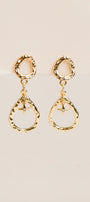 Hammered Teardrop North Star Earrings