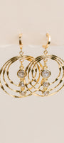 3 Strand Gradient Circle Glam Earrings