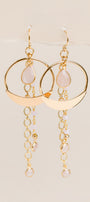 Rose Quartz Hoop Earrings