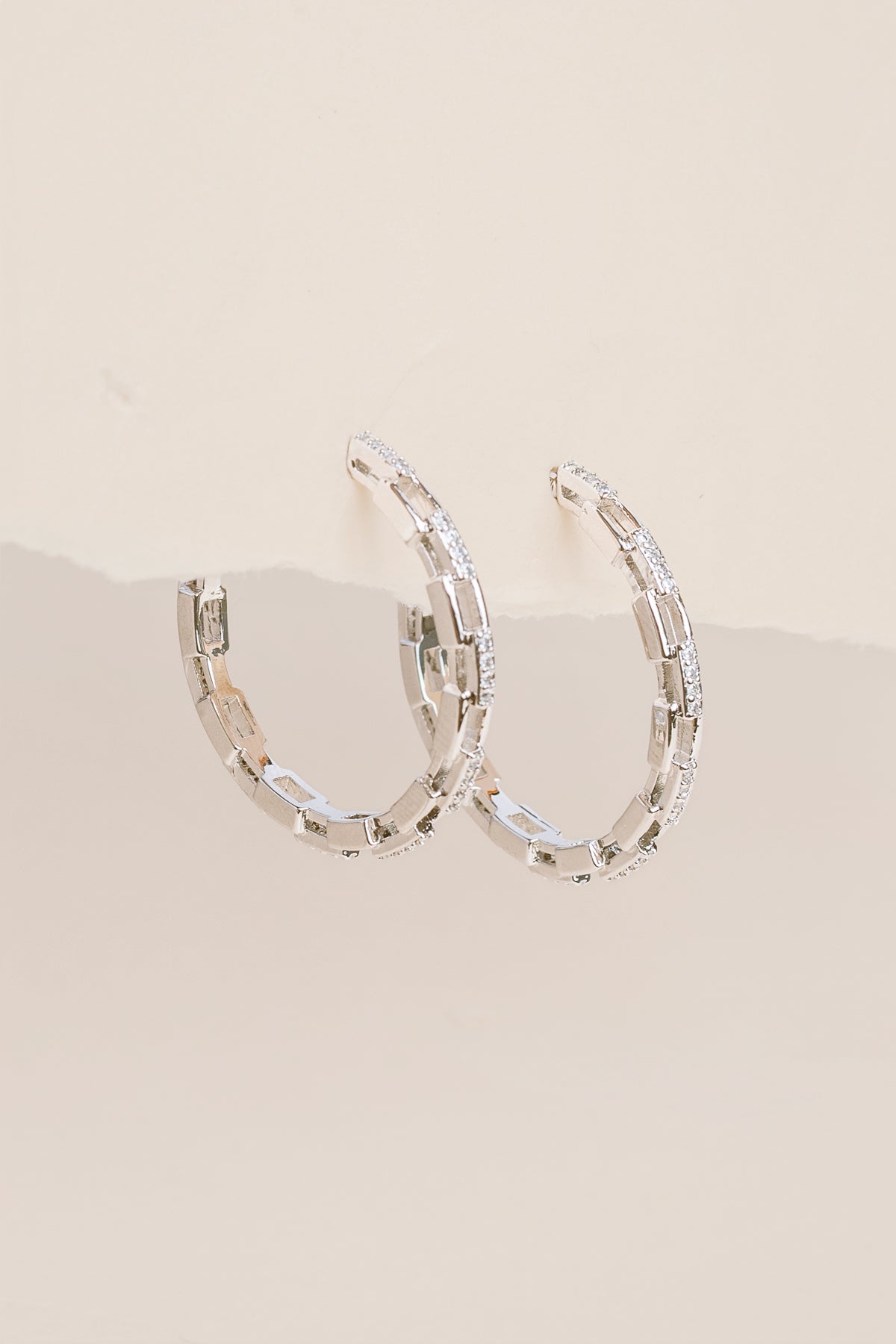 Sherwood Bridge Diamonds Chain Link Hoops