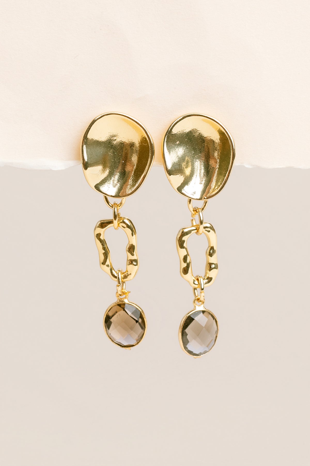 Sherwood Bridge Diamonds Smoky Quartz Chunky Earring