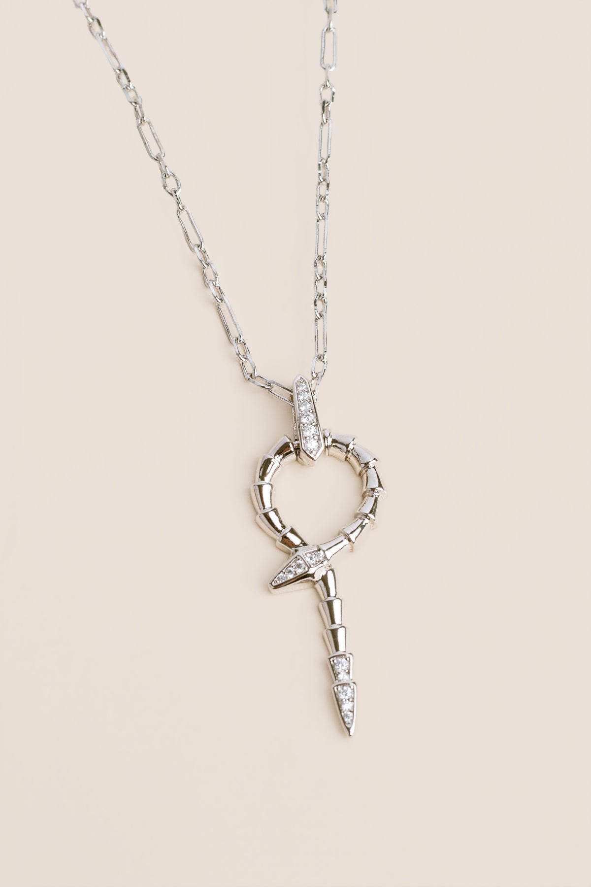 Paperclip Snake Necklace