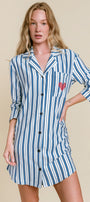 Soiree Dreams Stripe Night Shirt