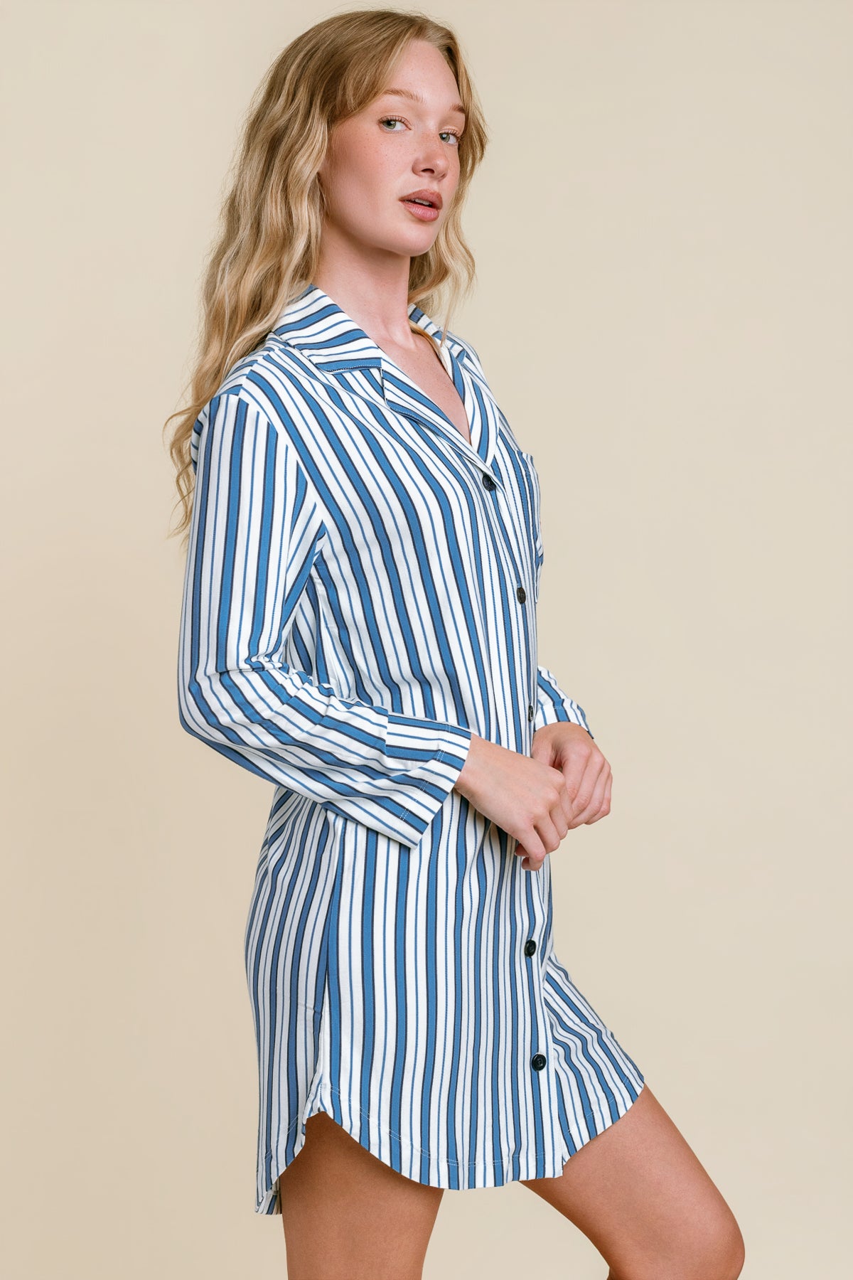 Soiree Dreams Stripe Night Shirt