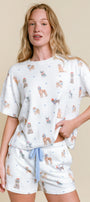 Meet Me in Pawris Dog Print Top