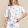 Meet Me in Pawris Dog Print Top