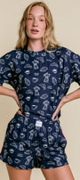Bonjour Babe Breakfast Print Top