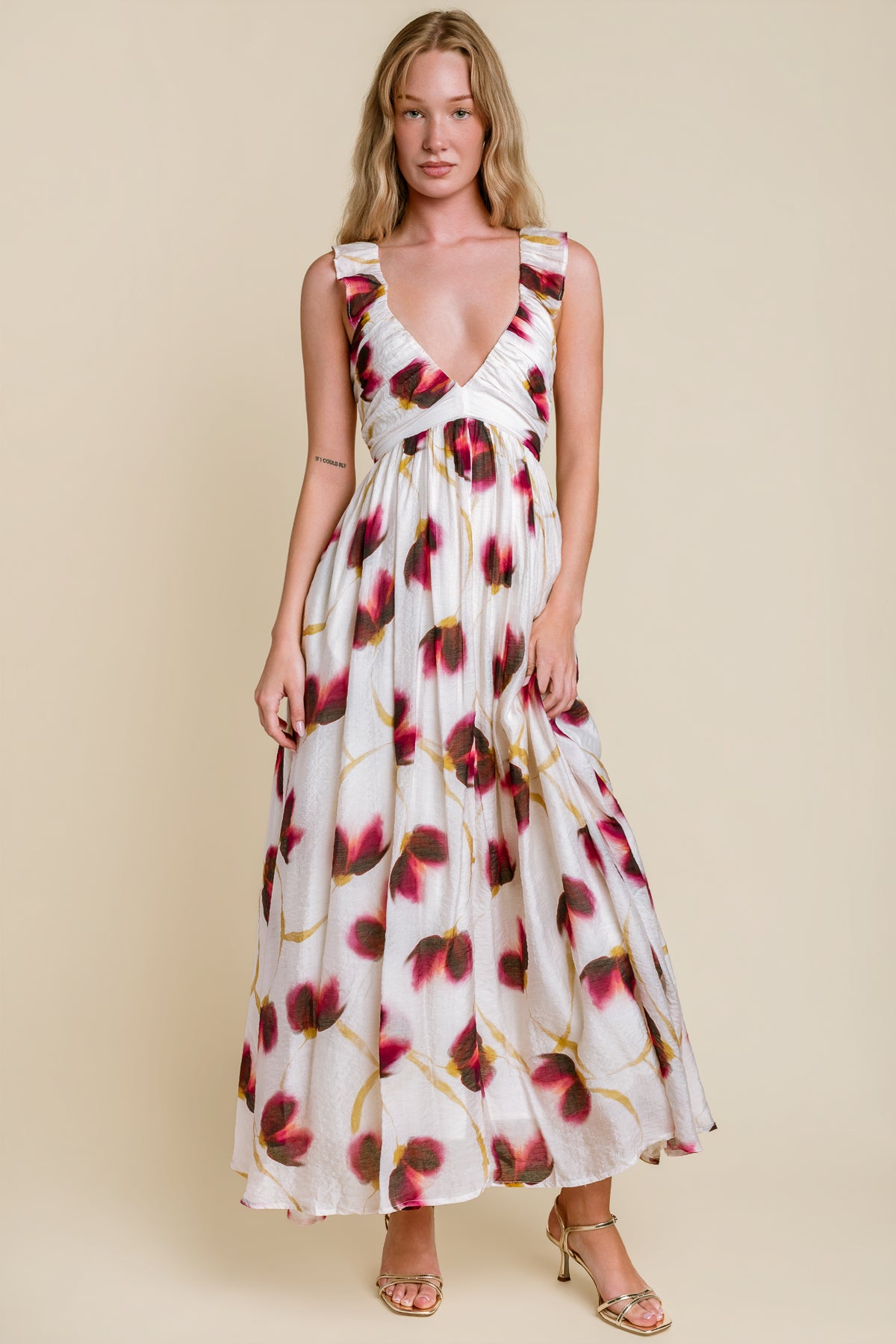 Emery Ruffled Bias Maxi