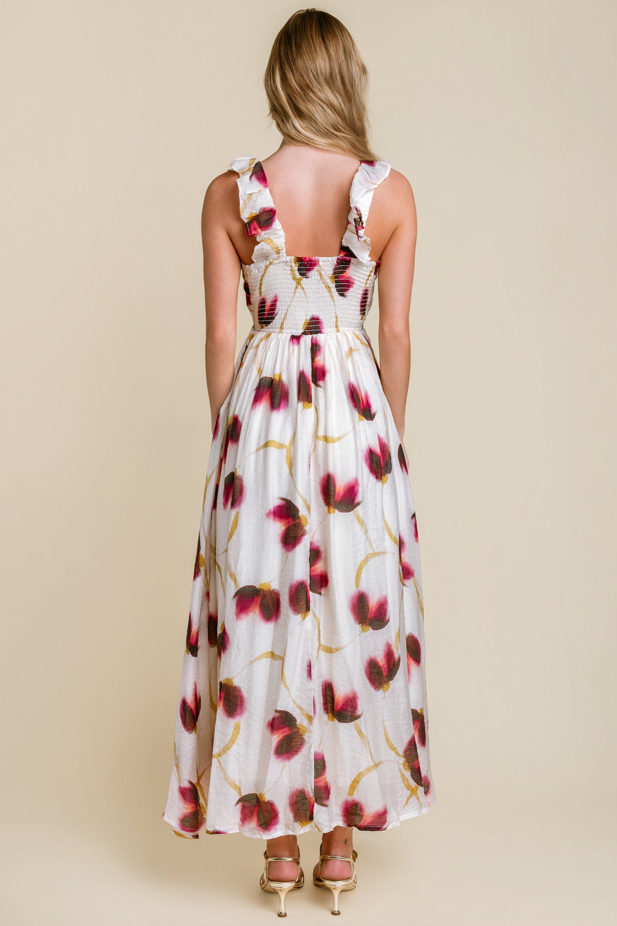 Emery Ruffled Bias Maxi