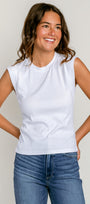 Michael Stars Rhea Power Shoulder Tee