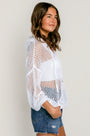 Milio Milano Crochet Knit Pullover Hoodie