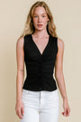 Michael Stars Lune Shirred Front Tank