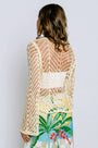 Milio Milano Crochet Twist Front Bell Sleeve Top
