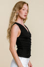 Michael Stars Lune Shirred Front Tank