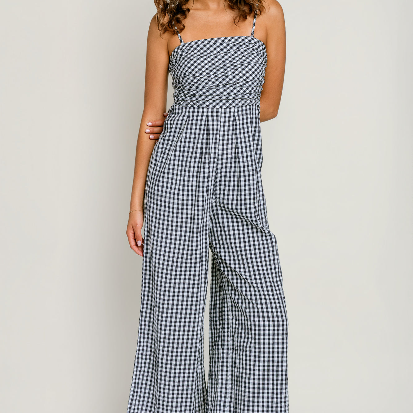 Splendid Gigi Gingham Tube Jumpsuit