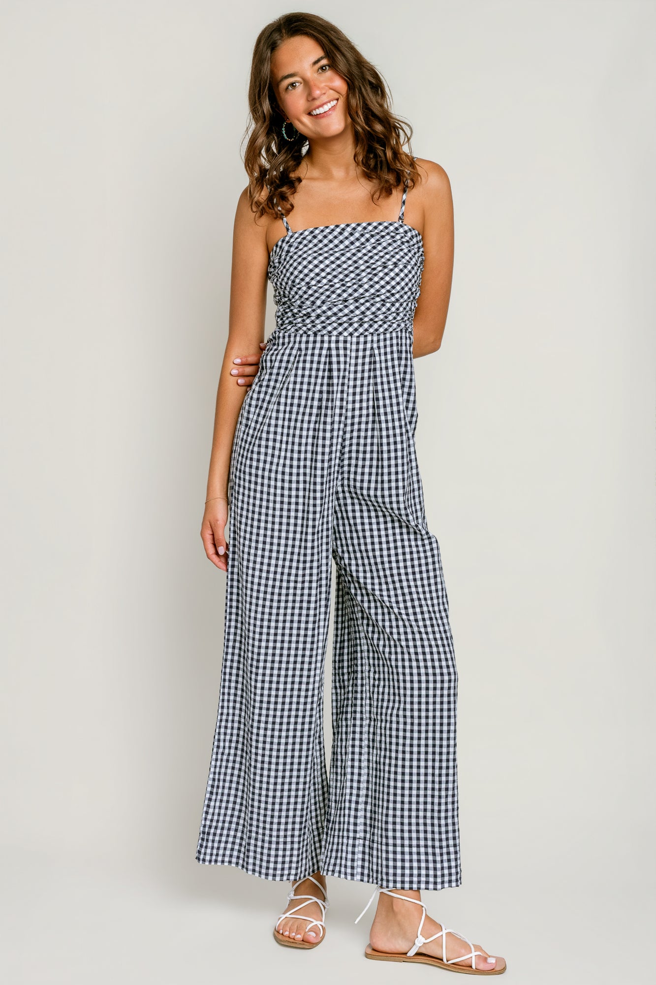 Splendid Gigi Gingham Tube Jumpsuit