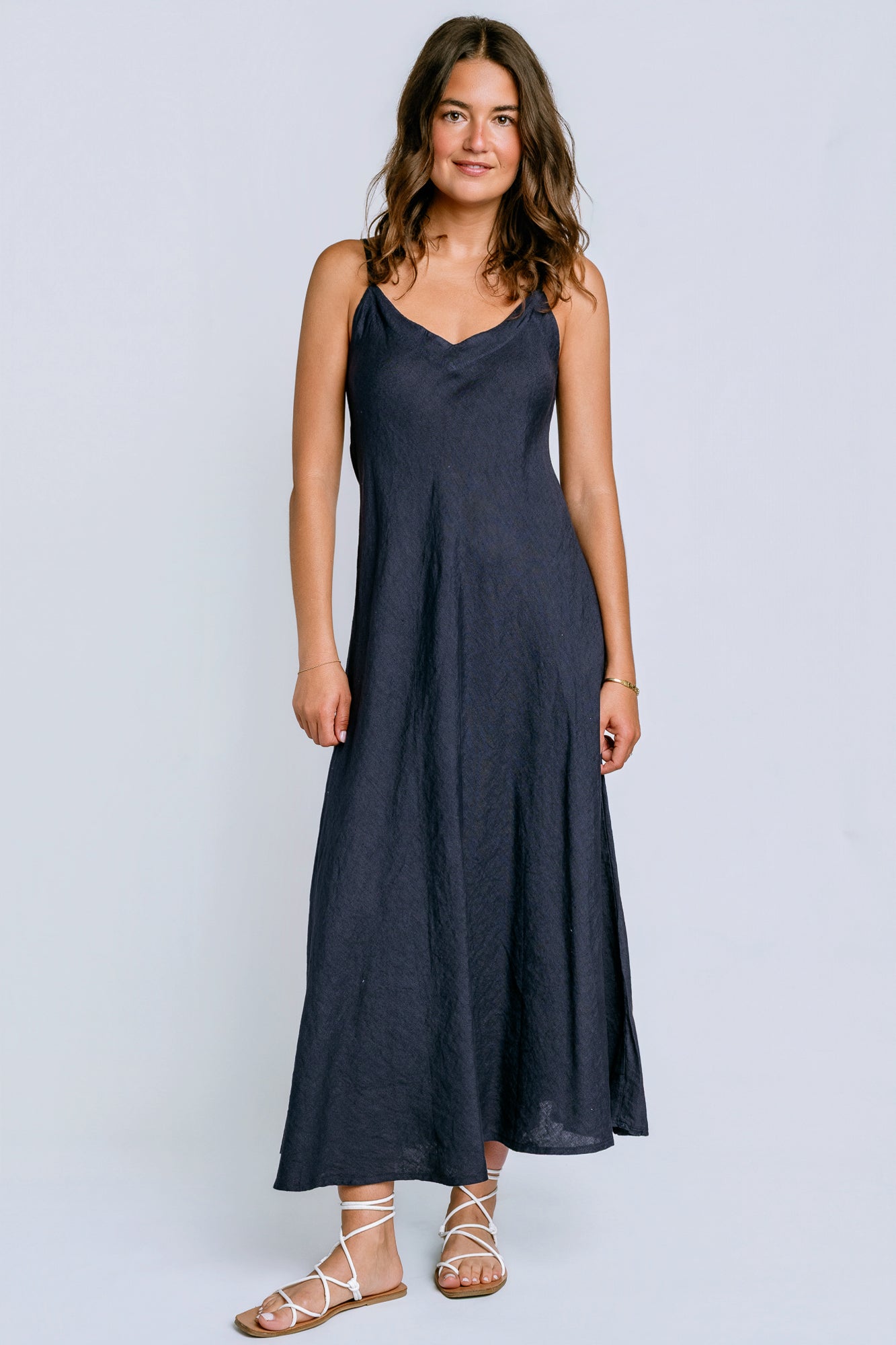 Inizio Linen Maxi Slip Dress